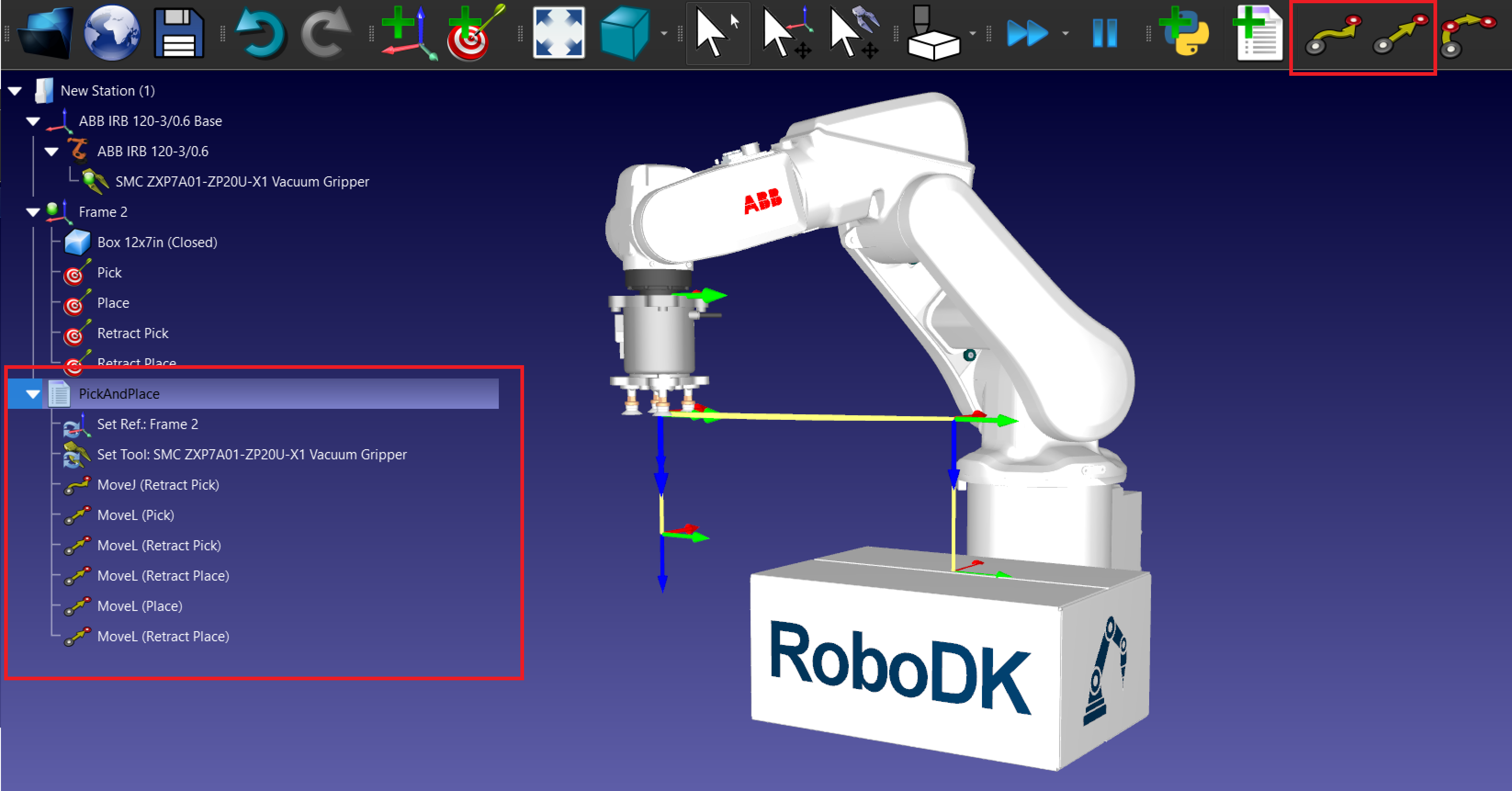 Example Pick and place - Figura 9