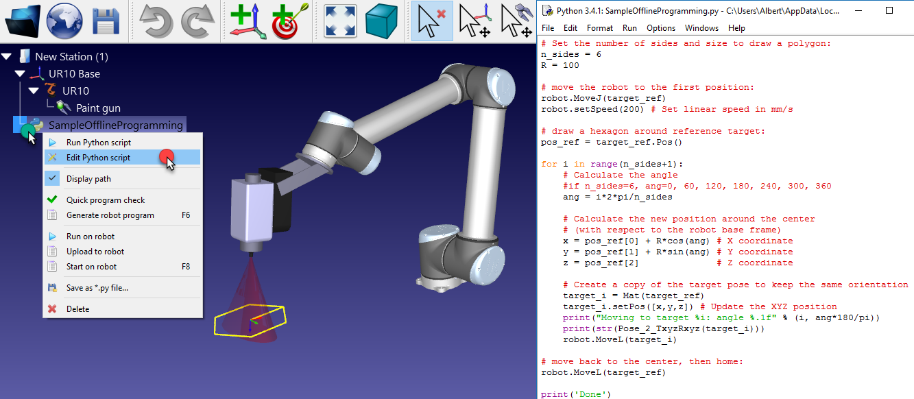 RoboDK API - Figura 7