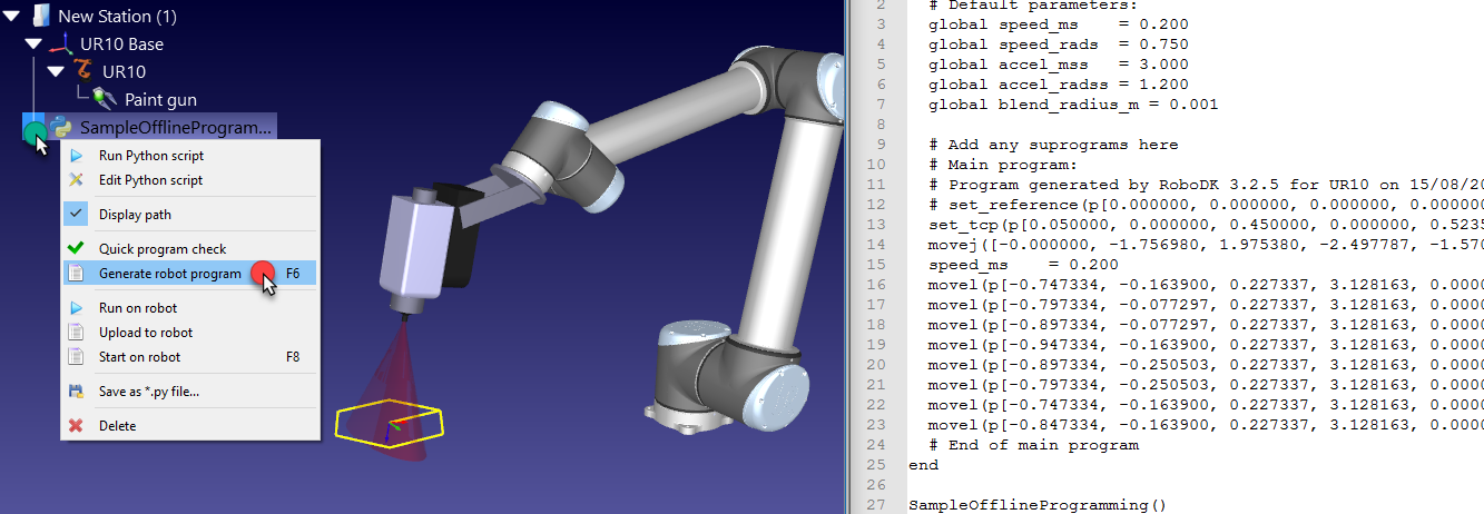 RoboDK API - Figura 9